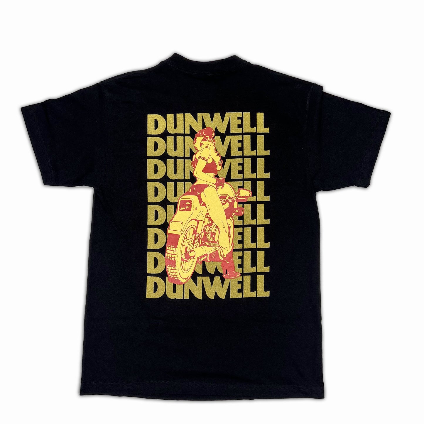 Standard Fit. Biker Chick Tee. Black/Gold