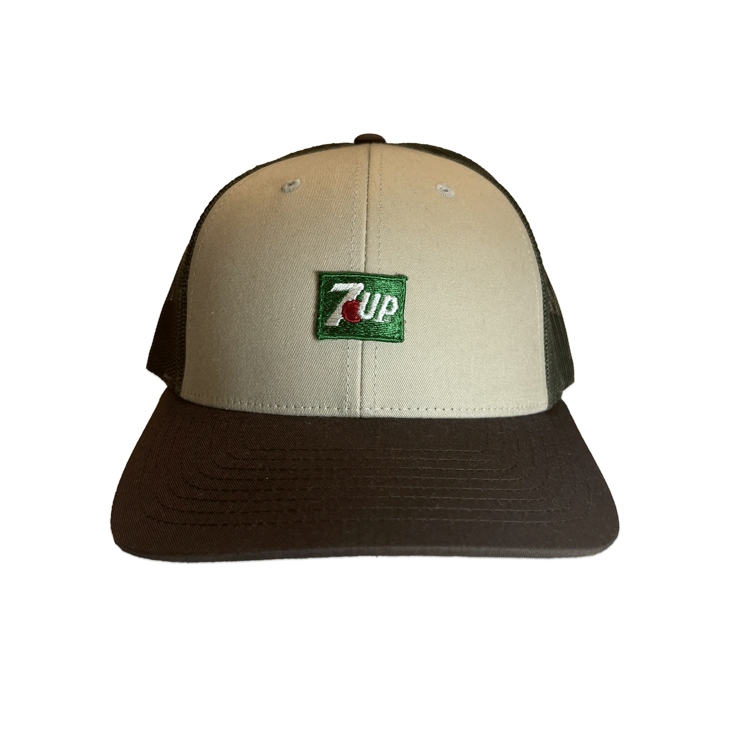 7UP. Hat. Green/Brown/Khaki.