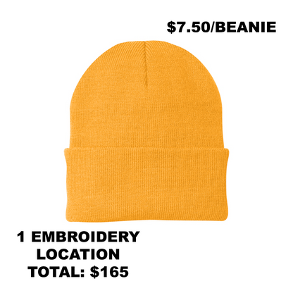 Athletic Gold Beanies (QTY: 22)