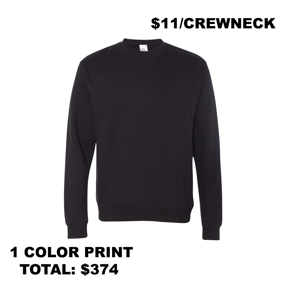 Independent Crewneck - Black (QTY: 34)