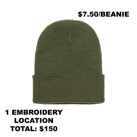 Olive Beanies (QTY: 20)