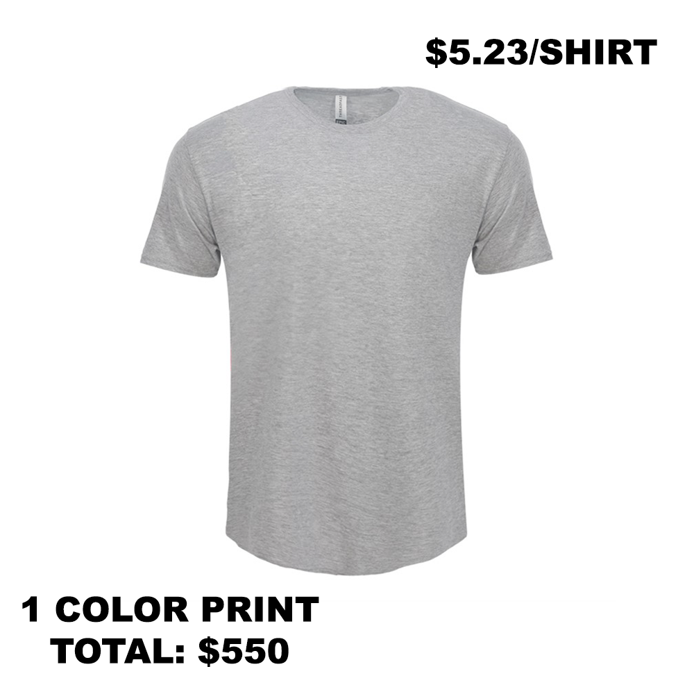 Threadfast Tri-Blend Shirts - Heather Gray (QTY: 105)