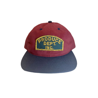 Produce Dept. Hat. Red/Navy.