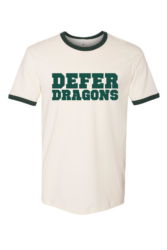 Defer Dragon Elementary Ringer Tee - Adult
