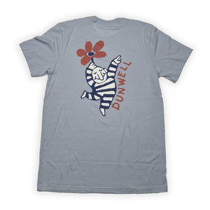 Premium Fit . Flower Man Tee . Light Blue