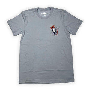 Premium Fit . Flower Man Tee . Light Blue